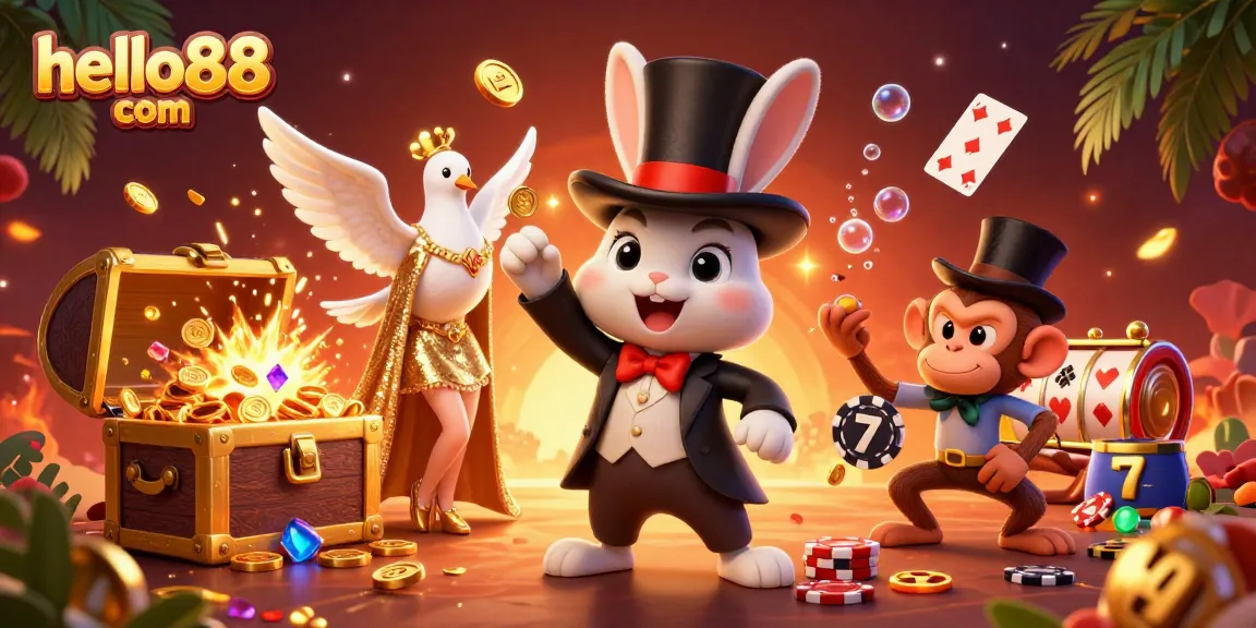 Spin to win at hello88 com with charming characters and vibrant casino elements!
