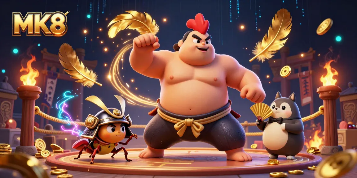 Experience thrilling action at MK8 with a powerful sumo wrestler rooster and fierce samurai cricket.