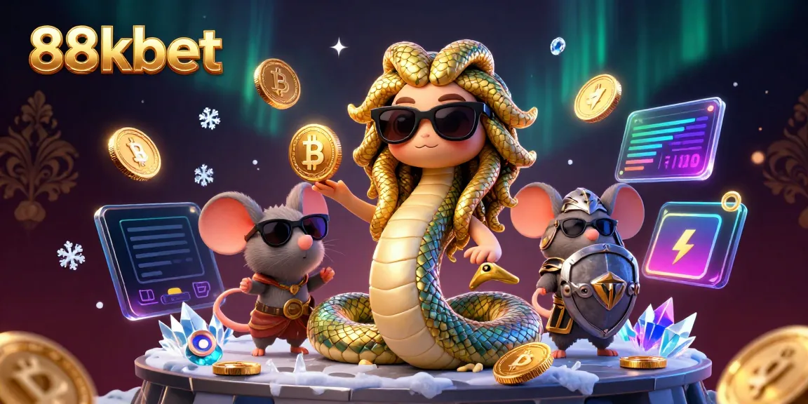 Engage in thrilling gaming experiences with 88kbet, featuring vibrant casino-themed characters in a dynamic scene.