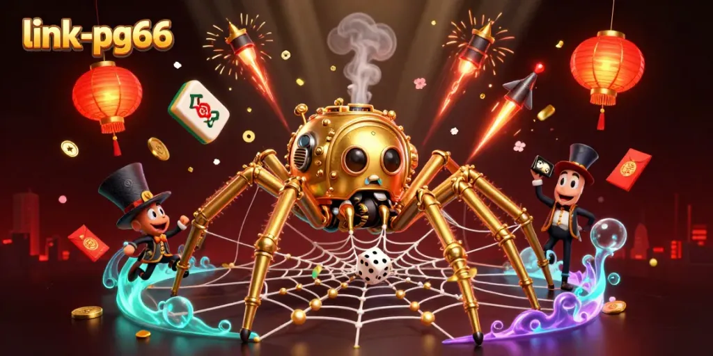 Engage in dynamic gameplay at link-pg66 featuring vibrant casino elements and steampunk characters.