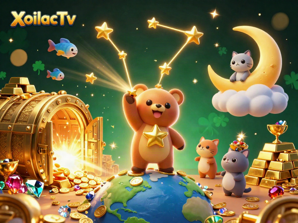 XoilacTv delivers a thrilling online gambling experience with a constellation bear scooping coins