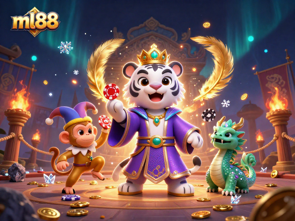 Experience thrilling ml88 gaming moments with 3D characters and vibrant casino elements.