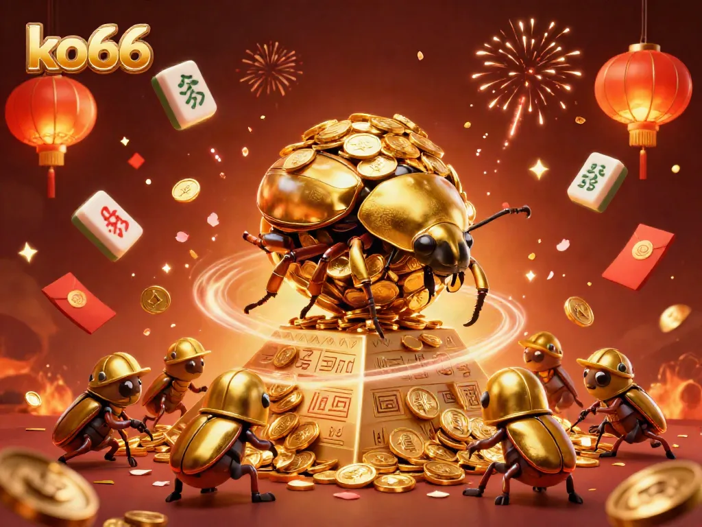 Experience high-stakes play at ko66 with a vibrant casino-themed digital artwork.