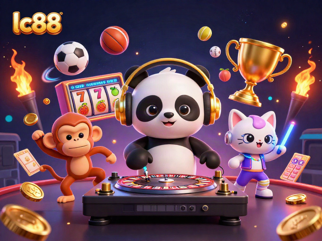 Engage with the thrilling atmosphere at lc88 featuring spinning roulette wheels and vibrant party elements.
