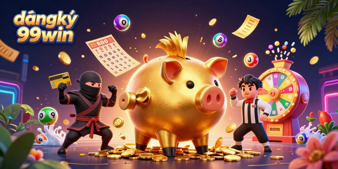 Engage with đăngký 99win as colorful lottery balls and golden prizes fill the casino scene dynamically.