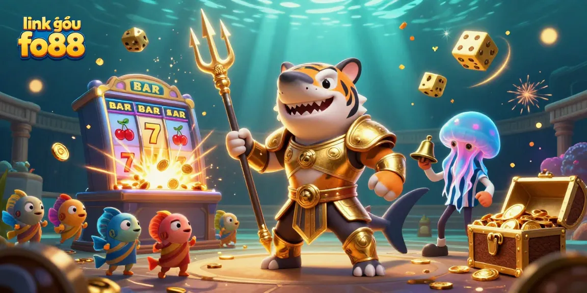 Win big with link vào fo88 at the underwater casino featuring a shark warrior!