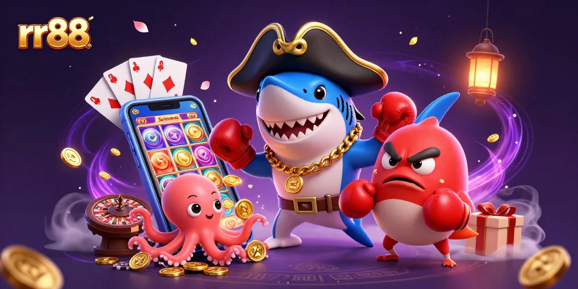 rr88 offers thrilling gaming action with a vibrant pirate theme, featuring colorful slot games and dynamic characters.