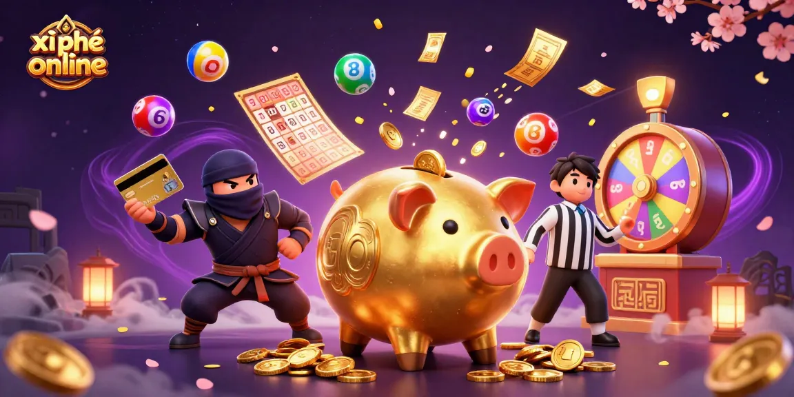 Enjoy the excitement of xì phé online with a vibrant 3D casino scene showcasing dynamic characters.
