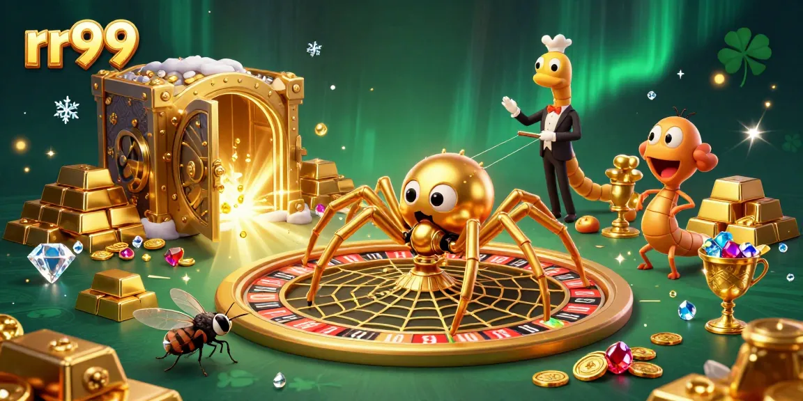 Experience thrilling roulette action with the rr99 golden spider scene, featuring dramatic lighting and dynamic elements.