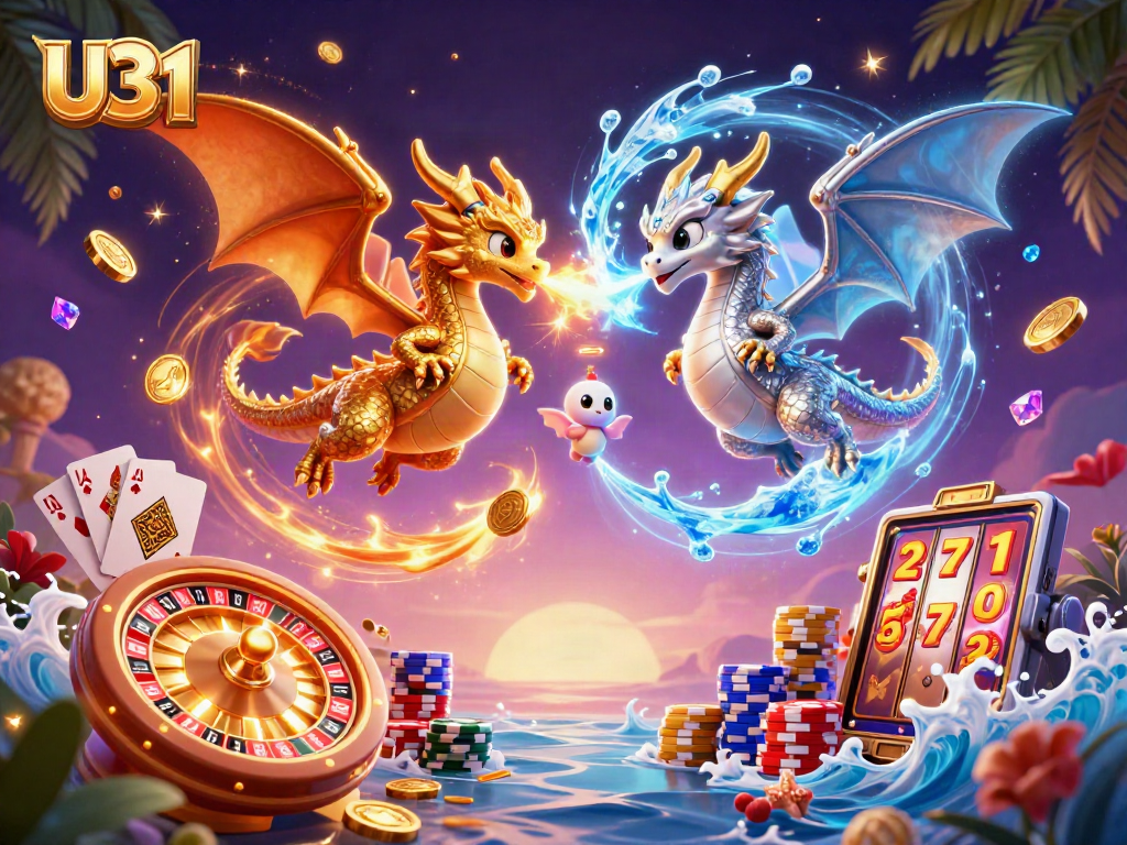 Join the thrilling world of U31, where golden dragons and dazzling gems enhance your casino gaming experience.
