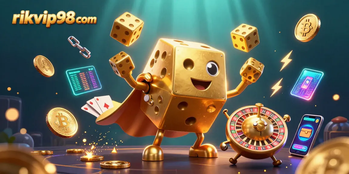 Spin the reels at rikvip98 com with dynamic golden dice golem and crypto elements creating an exciting atmosphere!