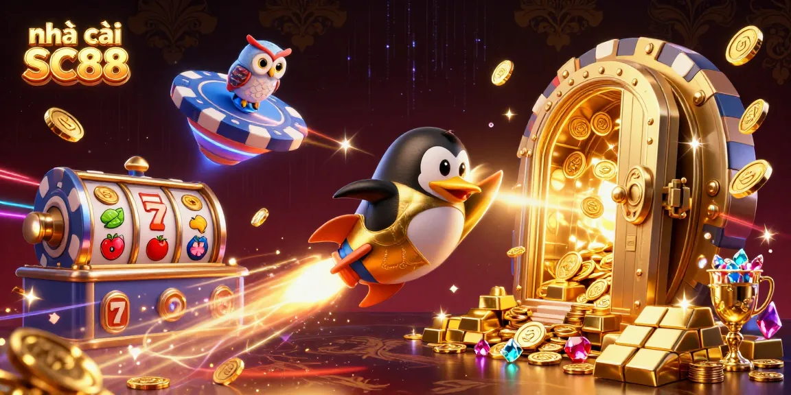 Engage with nhà cái SC88, experiencing thrilling online casino adventures filled with vibrant slot reels and treasure.