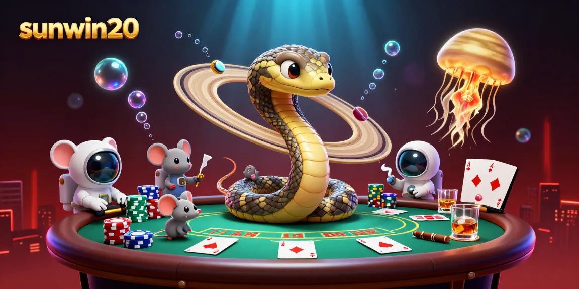 Engaging an atmosphere of gaming, astronauts bet on Saturn's rings in the sunwin20 casino.