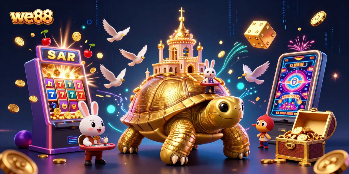 Engage with we88's thrilling casino experience featuring vibrant slot machines and golden prizes.