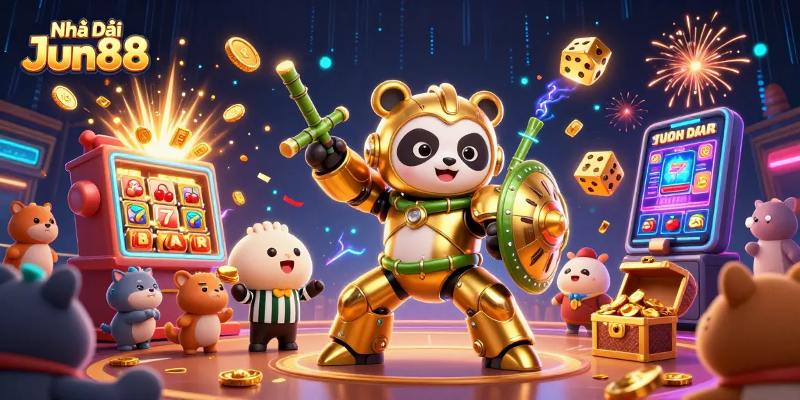 Experience thrilling wins with Nhà cái Jun88 featuring vibrant casino elements and entertaining characters.