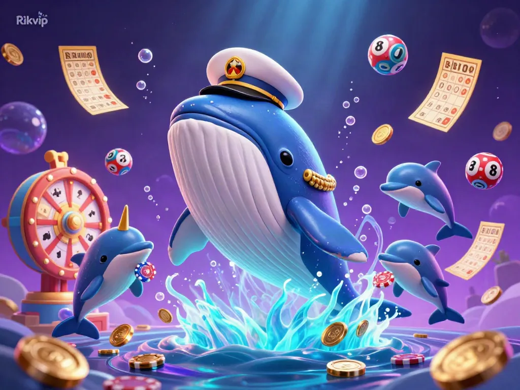 Engage in thrilling gameplay as players discover Rikvip's vibrant casino scene filled with animated characters and exciting game elements.