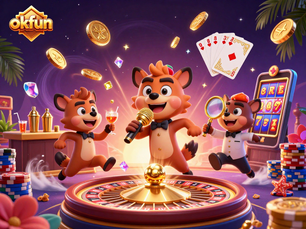 Experience thrilling fun at okfun casino with lively hyenas and sparkling games.