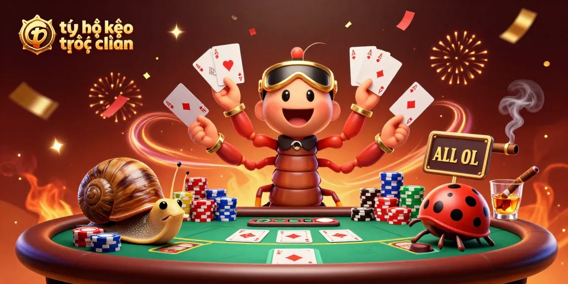 Experience thrilling tỷ lệ kèo trực tuyến as a snail high-roller pushes chips while a millipede dealer manages the table.