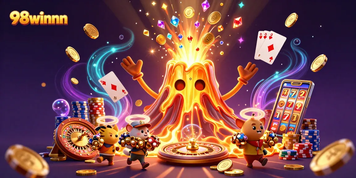 Engage with 98winnn and experience a vibrant eruption of casino treasures and dynamic gameplay elements.