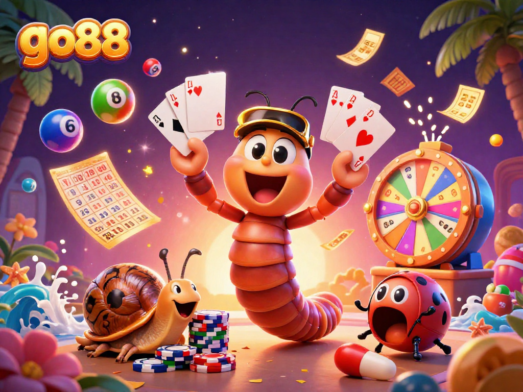 Engage with exciting games at go88, featuring dynamic lottery elements and characters in vivid action.