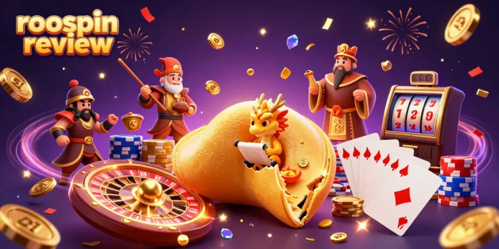 Experience the magic of roospin review with vibrant casino elements and engaging characters.
