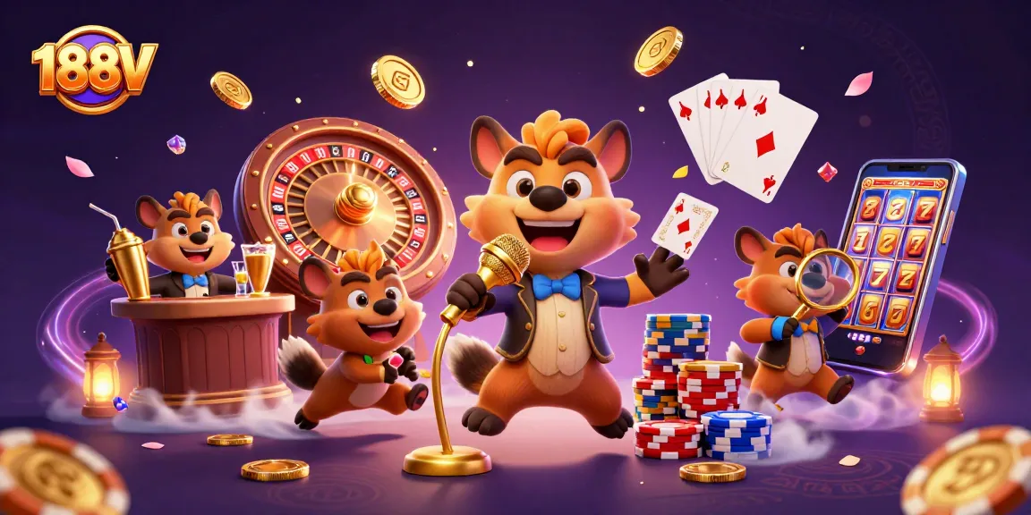 Enjoy thrilling games at 188V Casino with comedians, bartenders, and high-energy fun.