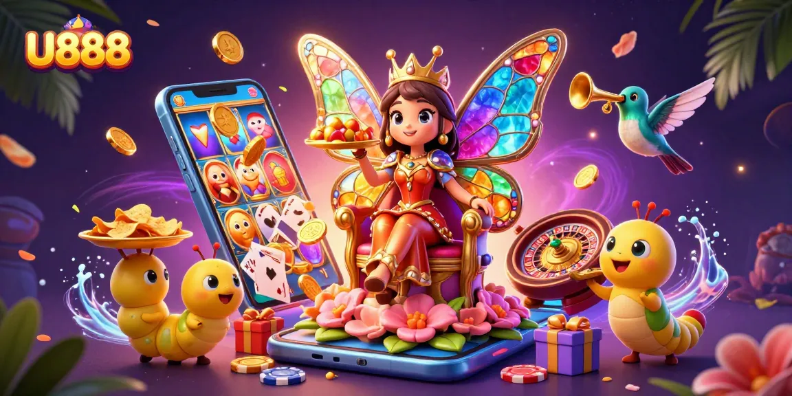 Spin and win with U888 in this vibrant, enchanting casino scene filled with action and excitement.