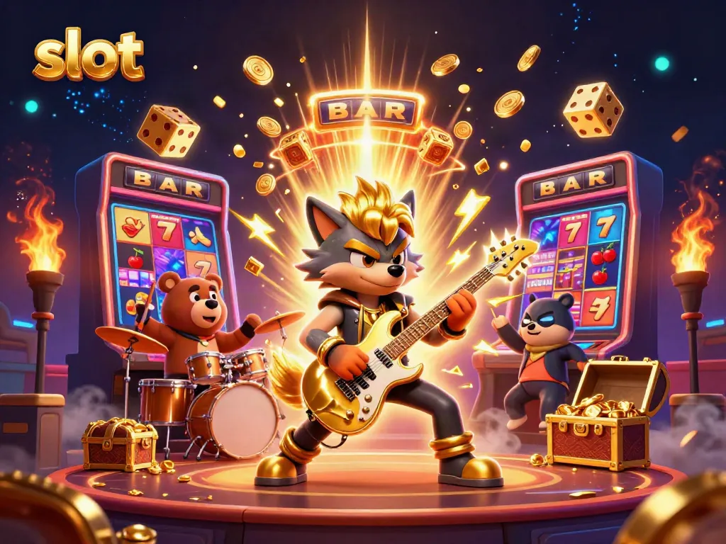 Experience thrilling slot action with our vibrant cartoon casino scene featuring explosive jackpots and dynamic characters.
