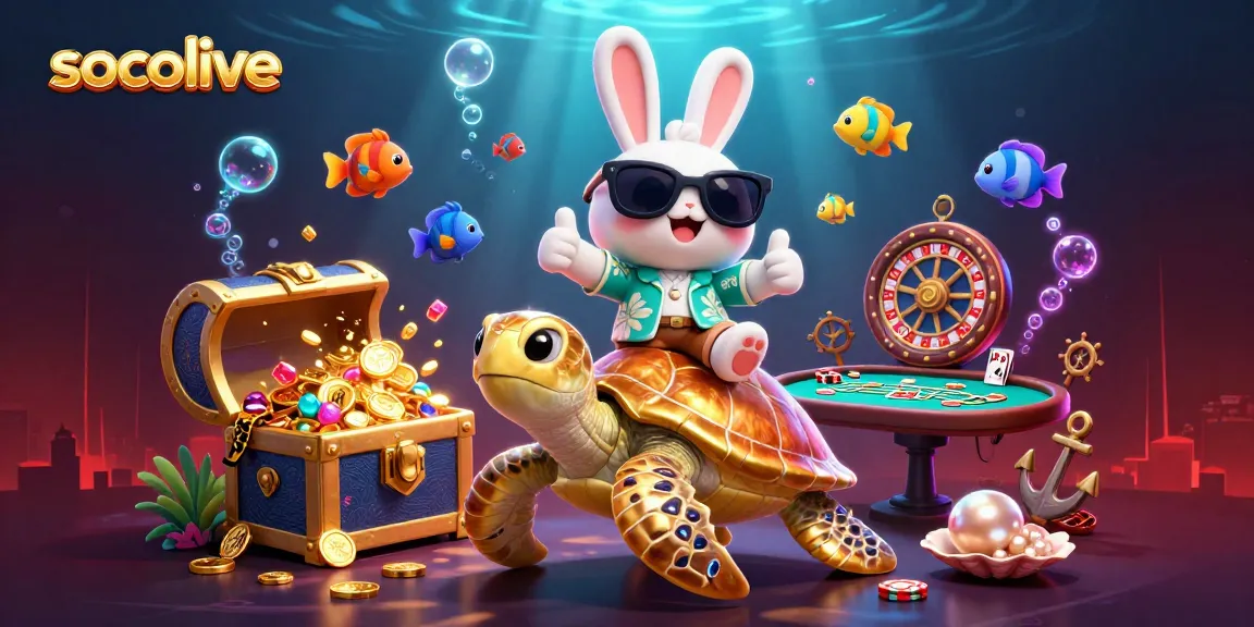 Socolive offers an engaging gambling experience with vibrant visuals and lively characters in a thriving casino scene.