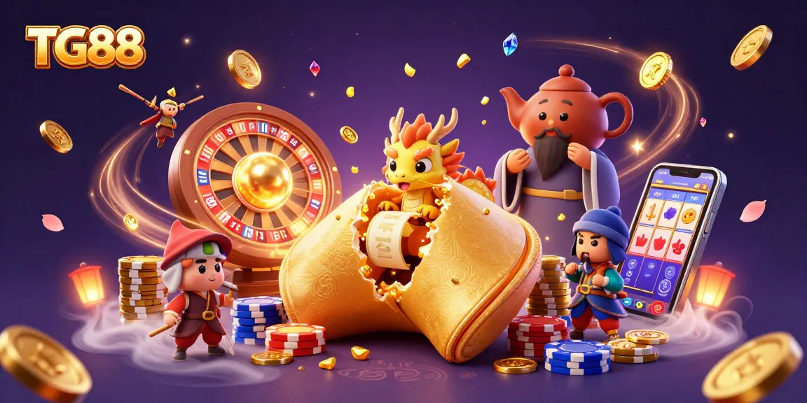 Experience thrilling wins with TG88's engaging casino scene featuring exciting game elements.