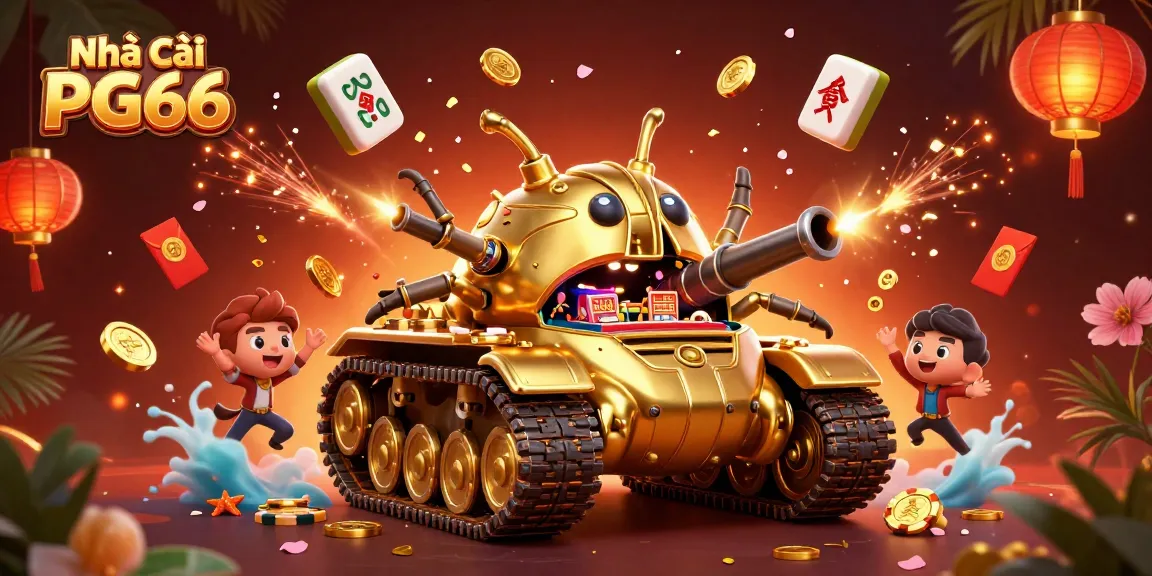 Play and win at Nhà cái PG66 with vibrant 3D casino imagery showcasing excitement and action.