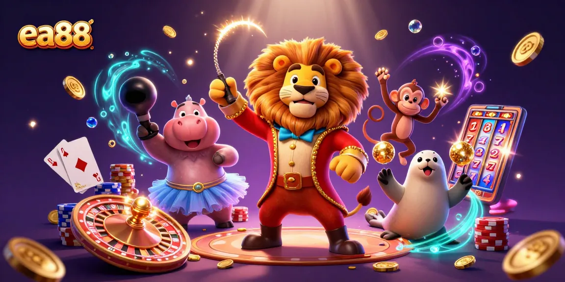 Experience the excitement of ea88 with vibrant characters, casino elements, and dynamic gameplay.