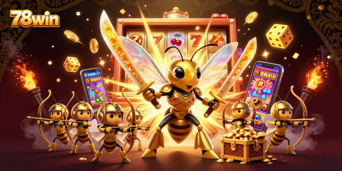 Experience thrilling action at 78win with a vibrant 3D scene showcasing a slot machine explosion of fortune.