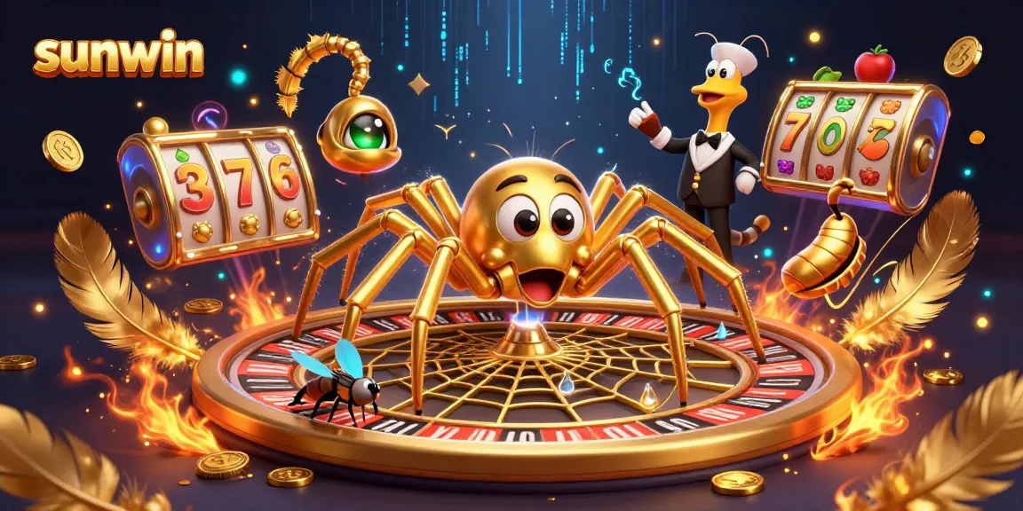 Experience betting excitement with sunwin in this dynamic casino illustration scene.