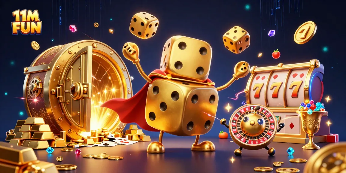 Enjoy thrilling gaming experiences with 11M FUN featuring a vibrant casino scene packed with rich visuals.