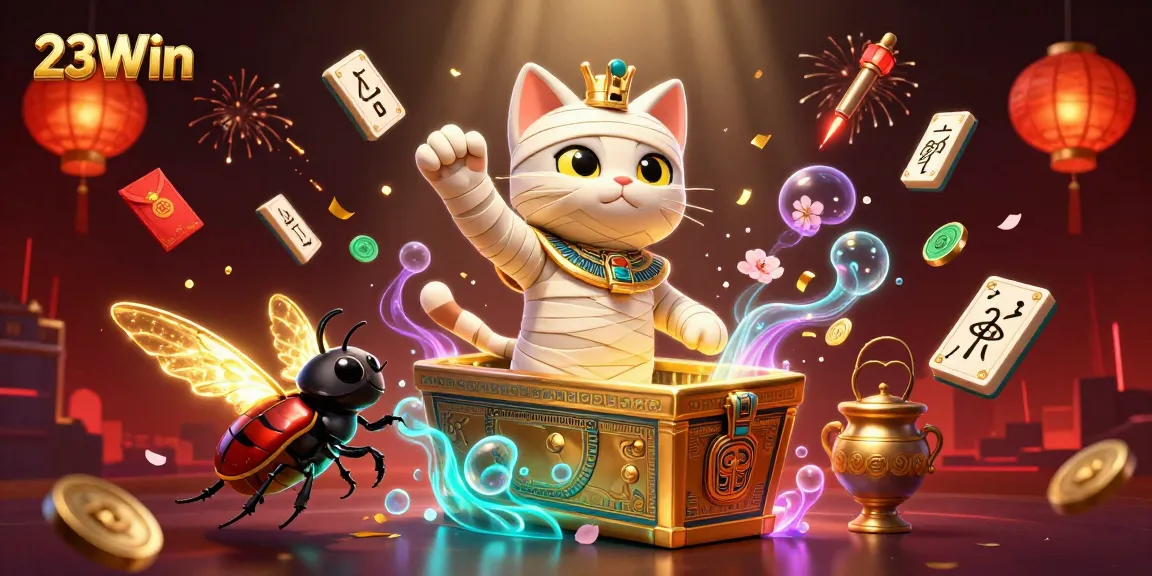 Experience thrilling gameplay with 23Win's vibrant 3D revealing a pyramid casino atmosphere.