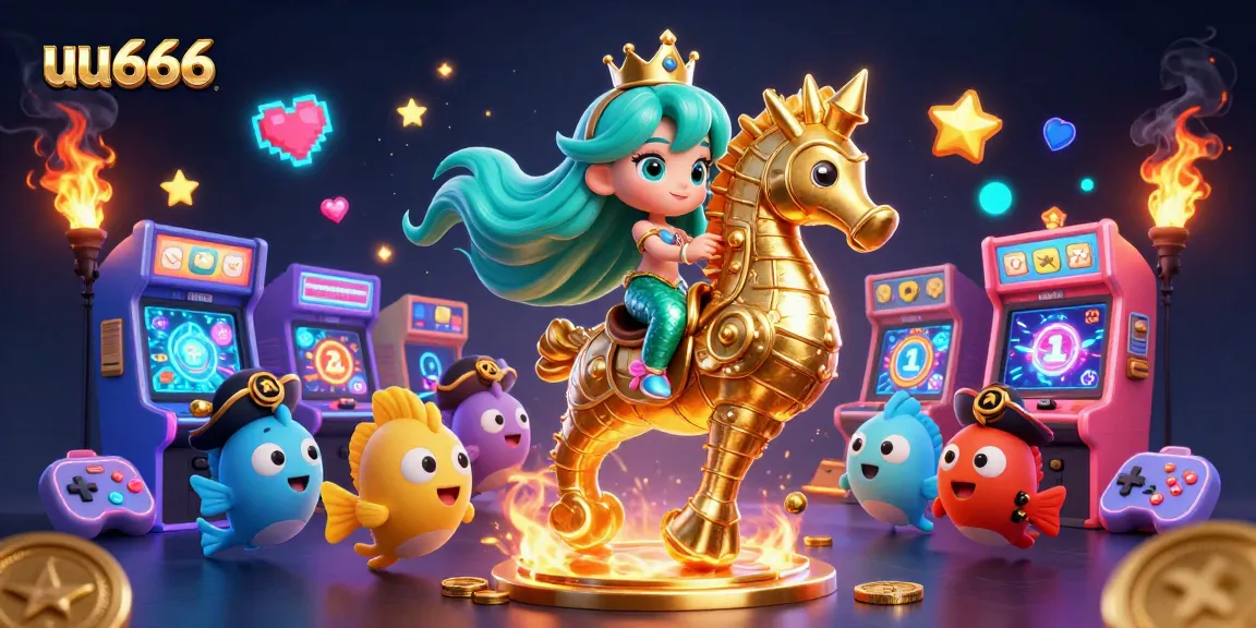Experience exhilarating gameplay with uu666 featuring a mermaid, seahorse, and vibrant casino elements.