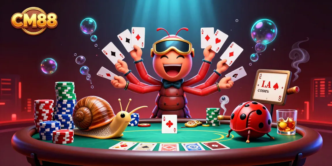 Experience the vibrant excitement of CM88 with an animated casino scene featuring unique characters and dynamic gameplay elements.