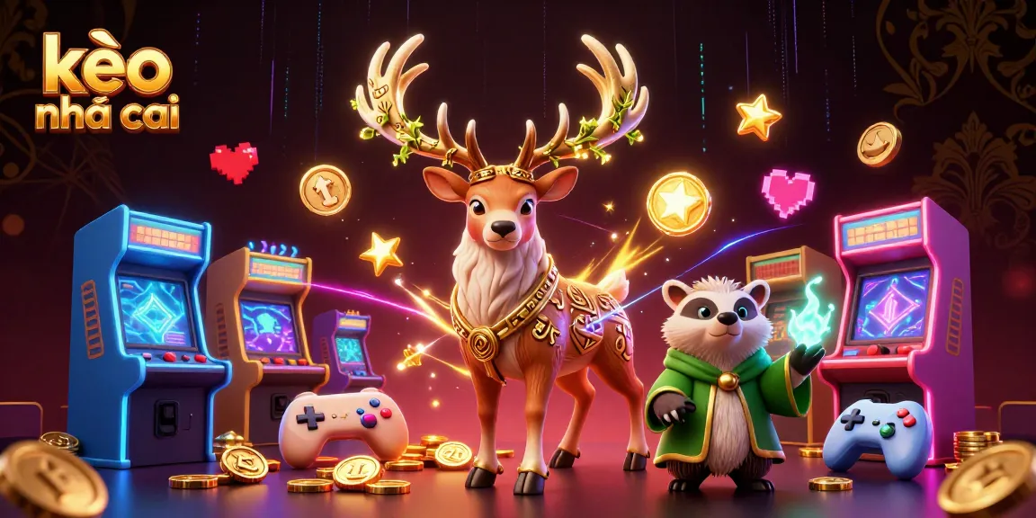 Engage with kèo nhà cái through an enchanting illustration of fantasy characters in a vibrant casino-themed scene.