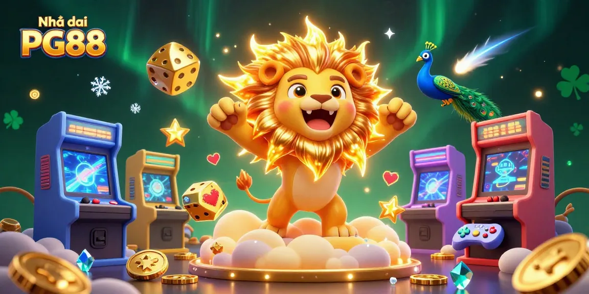 Engage with playing slots at Nhà cái PG88, featuring vibrant 3D characters and exciting casino elements.