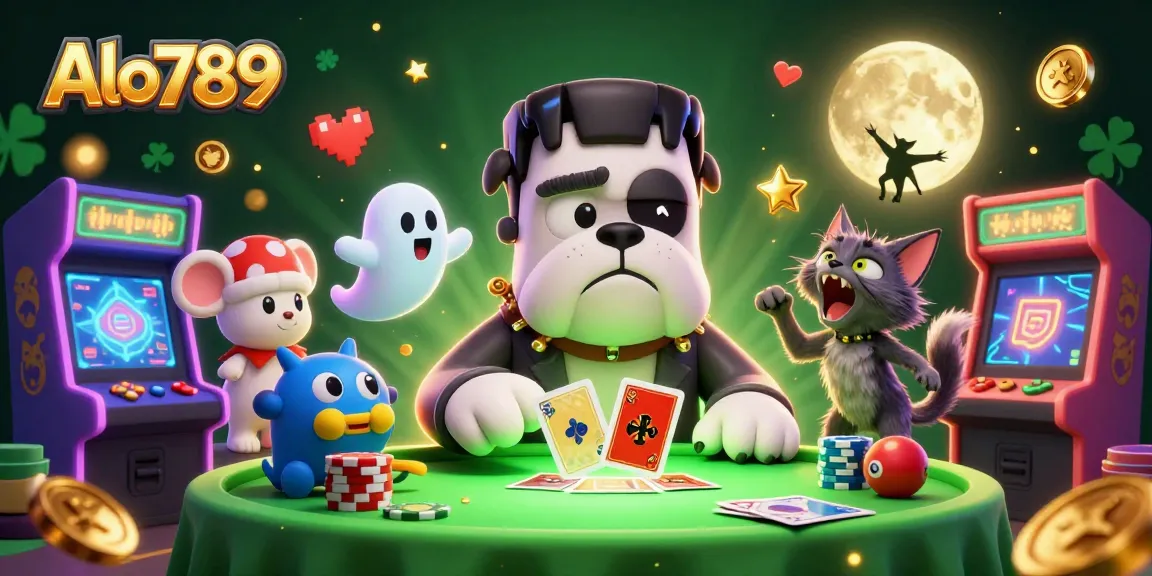 Alo789 engages players with colorful casino games and thrilling action at a night-themed table.