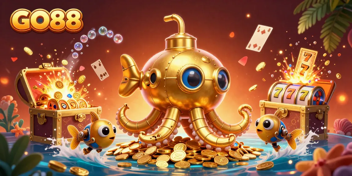 Experience the thrill of gaming with GO88's vibrant slot scene featuring dynamic 3D characters.