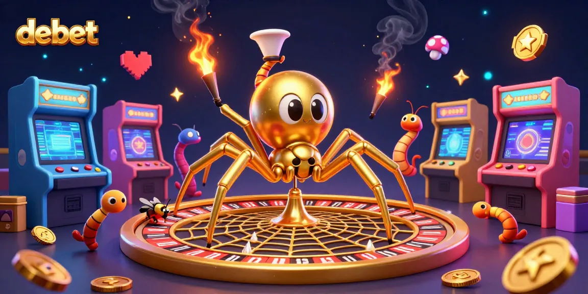 Place bets with debet on an exciting 3D casino roulette wheel scene.