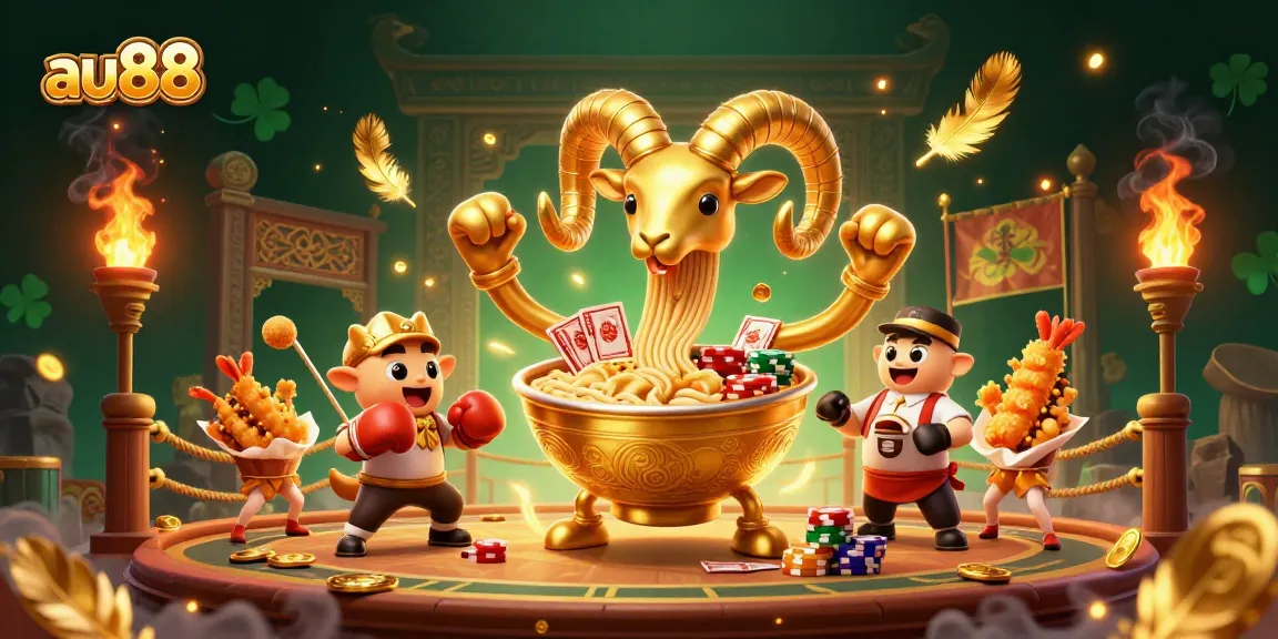 Engage in thrilling gaming at au88 with dynamic characters and vibrant casino elements.