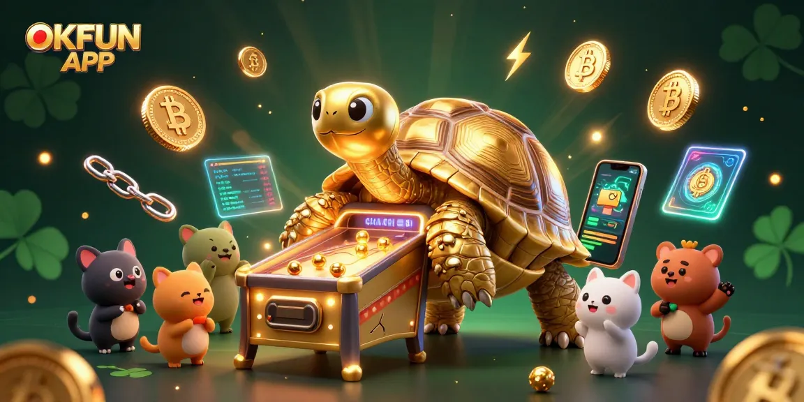 Experience thrilling gameplay with the OKFUN APP amidst a vibrant 3D casino environment.