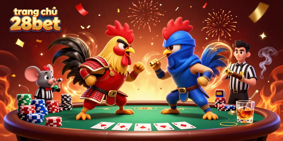 Experience thrilling battles on trang chủ 28bet with 3D fighting roosters and poker excitement.