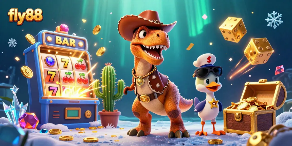Experience the thrill with fly88 at the vibrant jackpot scene filled with fun characters and games.