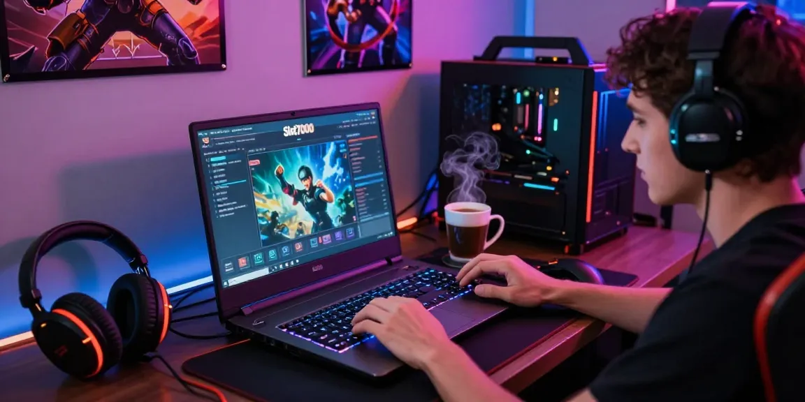 Engaged player enjoying the Slot7000 platform for an exciting gaming experience.