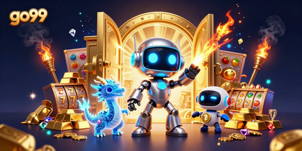 Experience thrilling gameplay with go99's vibrant 3D casino illustration featuring engaging characters and rich elements.