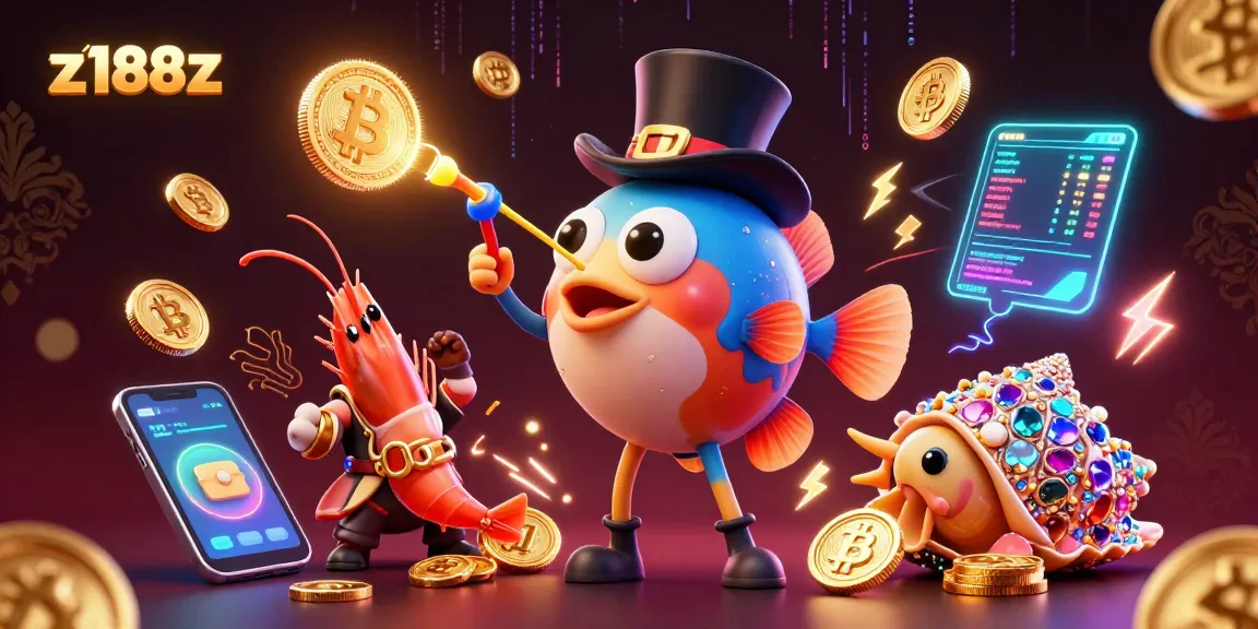 Engage with z188z's thrilling casino scene, showcasing treasure-hunting characters in an energetic, vibrant environment.